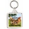 Keep Calm and Love Chickens - Square Keyring
