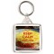 Keep Calm and Love Cheese on Toast - Square Keyring