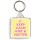 Keep Calm Knit & Natter - Square Keyring