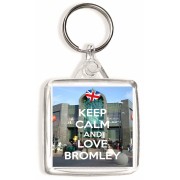 Keep Calm and Love Bromley - Square Keyring