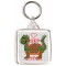 Keep Calm and Cross Stitch - Square Keyring