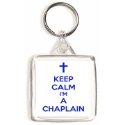 Keep Calm I'm a Chaplain - Square Keyring
