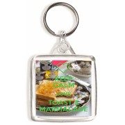 Keep Calm Love Toast & Marmalade - Square Keyring