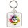 Keep Calm and Teach Art - Square Keyring