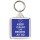 Keep Calm Life Begins at 50 - Square Keyring