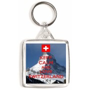 Keep Calm and Love Switzerland - Square Keyring