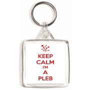 Keep Calm I'm a Pleb - Square Keyring