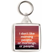 I don't like morning people, or mornings, or people. - Square Keyring