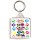 Keep Calm and Love Dogs - Square Keyring