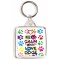 Keep Calm and Love Dogs - Square Keyring