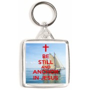 Be Still and Anchor in Jesus - Square Keyring
