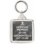 Official Member of the Grumpy Old Git Club - Square Keyring