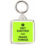 Get Excited and Make Things - Square Keyring