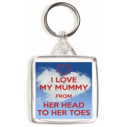 I Love My Mummy From her Head to Her Toes - Square Keyring