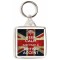 Keep Calm and Fake a British Accent - Square Keyring