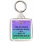Education is Important But Art is Importanter - Square Keyring