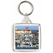 Keep Calm and Love Ramsgate - Square Keyring