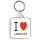 I Love (heart) Lanzarote - Square Keyring