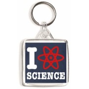 I Love Science - Square Keyring