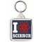 I Love Science - Square Keyring