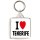 I Love (heart) Tenerife - Square Keyring