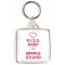 K. I. S. S. Keep It Simple Stupid - Square Keyring