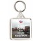 Keep Calm and Love Cosham - Square Keyring