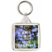 Keep Calm and Love Bluebells - Square Keyring