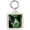 Keep Calm and Love Cats - Square Keyring