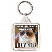 I Am Obsessed with Being Grumpy I Love It! - Square Keyring
