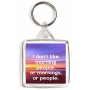 I don't like morning people, or mornings, or people. - Square Keyring