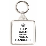 Keep Calm and Let Nana Handle It - Square Keyring