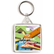 I'd Rather be Doing Maths - Square Keyring