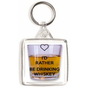 I'd Rather be Drinking Whiskey - Square Keyring