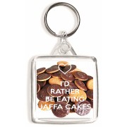 I'd Rather be Eating Jaffa Cakes - Square Keyring