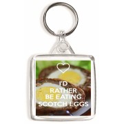 I'd Rather be Eating Scotch Eggs - Square Keyring