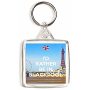 I'd Rather be in Blackpool - Square Keyring