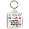 I'd Rather be With my Dog - Square Keyring