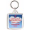 Keep Calm Because Our God is an Awesome God - Square Keyring