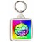 Life is Better when Your Smiling - Square Keyring