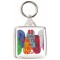 Life is Better in Flip Flops - Square Keyring
