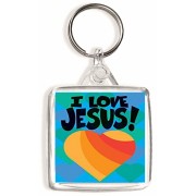 I Love Jesus! - Square Keyring