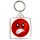 Angry Smiley - Square Keyring