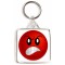 Angry Smiley - Square Keyring