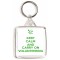 Keep Calm and Carry On Volunteering - Square Keyring