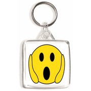 Scream Smiley - Square Keyring