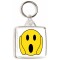 Scream Smiley - Square Keyring