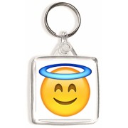 Halo Smiley - Square Keyring