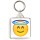Halo Smiley - Square Keyring