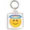 Halo Smiley - Square Keyring